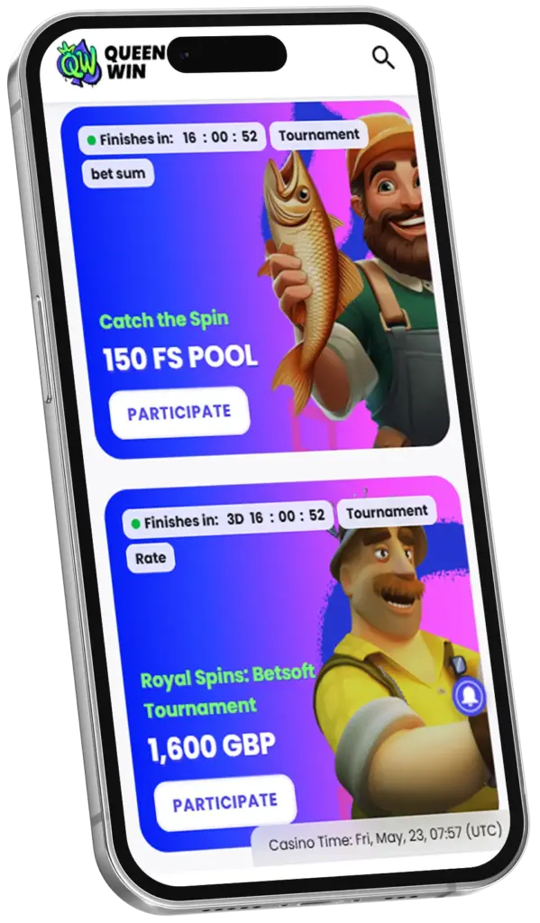 Tournaments on Queen Win Casino App
